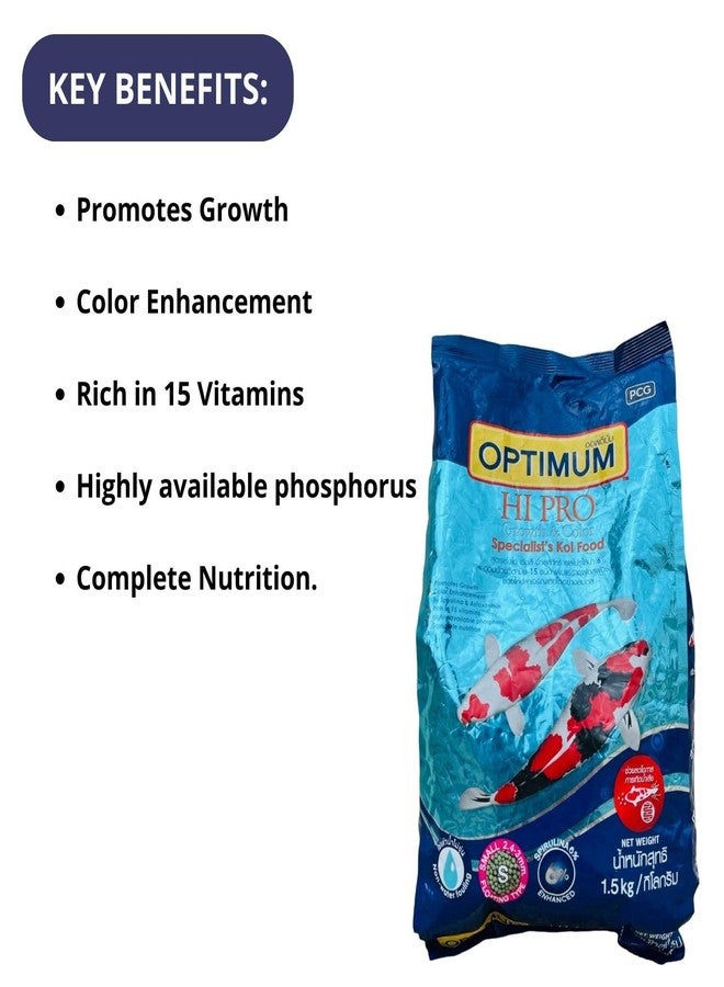 TUNAI Optimum HI-PRO Growth & Color Specialist Koi Fish Food (Original from Tunai Store) (1.5kg, Medium Pellets) - Image 4
